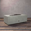 48" x 32" Rectangle Gravity Concrete (GFRC) Fire Pit - Propane Gas Hardline - Flame Sense with Spark Ignition System - Natural Gray by Starfire Designs