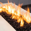 60" x 32" Rectangle Gravity Concrete (GFRC) Fire Pit - Propane Gas Hardline - Match Lit Ignition - White by Starfire Designs