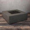 45" Square Gravity Concrete (GFRC) Fire Pit - Propane Gas Hardline - 110V CSA On/Off Electronic Ignition System - Brown by Starfire Designs