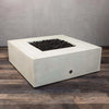 45" Square Gravity Concrete (GFRC) Fire Pit - Natural Gas - Match Lit Ignition - White by Starfire Designs