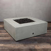45" Square Gravity Concrete (GFRC) Fire Pit - Natural Gas - Match Lit Ignition - Natural Gray by Starfire Designs