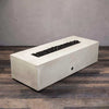 60" x 24" Rectangle Gravity Concrete (GFRC) Fire Pit - Propane Gas Hardline - 110V CSA On/Off Electronic Ignition System - White by Starfire Designs