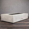 72" x 38" Rectangle Gravity Concrete (GFRC) Fire Pit - Natural Gas - 110V CSA Hi/Lo Electronic Ignition System w/Bluetooth & Handheld Remote - White by Starfire Designs