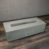 60" x 24" Rectangle Gravity Concrete (GFRC) Fire Pit - Propane Gas Hardline - 110V CSA Hi/Lo Electronic Ignition System w/Bluetooth & Handheld Remote - Natural Gray by Starfire Designs