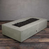72" x 38" Rectangle Gravity Concrete (GFRC) Fire Pit - Natural Gas - 110V CSA On/Off Electronic Ignition System - Natural Gray by Starfire Designs
