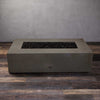 60" x 32" Rectangle Gravity Concrete (GFRC) Fire Pit - Natural Gas - 110V CSA Hi/Lo Electronic Ignition System w/Bluetooth & Handheld Remote - Brown by Starfire Designs