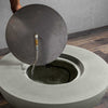 45" Round Gravity Concrete (GFRC) Fire Pit - Natural Gas - Flame Sense with Spark Ignition System - Natural Gray by Starfire Designs