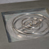 45" Square Gravity Concrete (GFRC) Fire Pit - Propane Gas Hardline - 110V CSA On/Off Electronic Ignition System - Brown by Starfire Designs