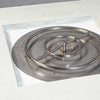 45" Square Gravity Concrete (GFRC) Fire Pit - Natural Gas - Match Lit Ignition - White by Starfire Designs