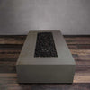 72" x 38" Rectangle Gravity Concrete (GFRC) Fire Pit - Natural Gas - 110V Electronic Ignition System - Brown by Starfire Designs