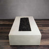 72" x 38" Rectangle Gravity Concrete (GFRC) Fire Pit - Natural Gas - 110V CSA Hi/Lo Electronic Ignition System w/Bluetooth & Handheld Remote - White by Starfire Designs