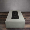 72" x 38" Rectangle Gravity Concrete (GFRC) Fire Pit - Natural Gas - 110V CSA On/Off Electronic Ignition System - Natural Gray by Starfire Designs