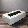 60" x 32" Rectangle Gravity Concrete (GFRC) Fire Pit - Propane Gas Hardline - Match Lit Ignition - White by Starfire Designs