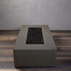 60" x 32" Rectangle Gravity Concrete (GFRC) Fire Pit - Natural Gas - 110V CSA Hi/Lo Electronic Ignition System w/Bluetooth & Handheld Remote - Brown by Starfire Designs
