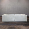 60" x 32" Rectangle Gravity Concrete (GFRC) Fire Pit - Propane Gas Hardline - Match Lit Ignition - White by Starfire Designs