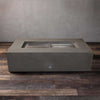 60" x 32" Rectangle Gravity Concrete (GFRC) Fire Pit - Natural Gas - 110V CSA Hi/Lo Electronic Ignition System w/Bluetooth & Handheld Remote - Brown by Starfire Designs