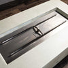 60" x 32" Rectangle Gravity Concrete (GFRC) Fire Pit - Propane Gas Hardline - Match Lit Ignition - White by Starfire Designs