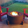 30" Round Cor-Ten Steel Fire Pit - IN STOCK