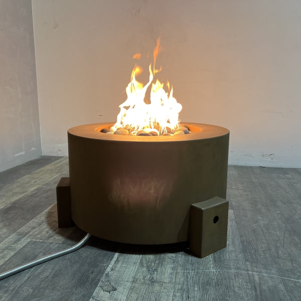 30" Round Cor-Ten Steel Fire Pit - IN STOCK