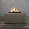 36" Square Rustic Gravity Concrete (GFRC) Fire Pit - Natural Gas - Match Lit Ignition - Brown by Starfire Designs