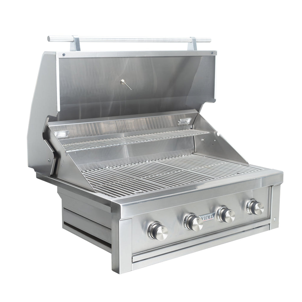 36" Stainless Steel Gran Fuego 4-Burner Built-In Natural Gas Grill by Videl Grills