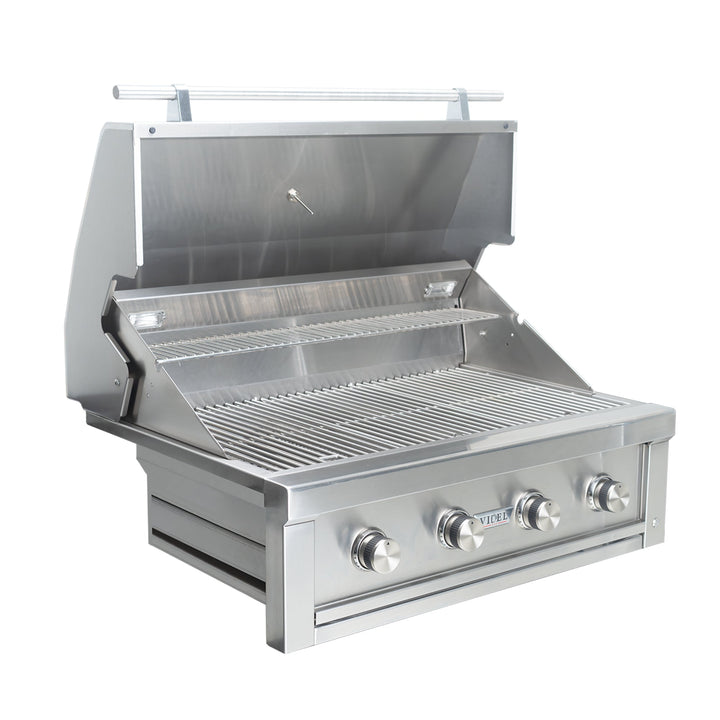 36" Stainless Steel Gran Fuego 4-Burner Built-In Natural Gas Grill by Videl Grills
