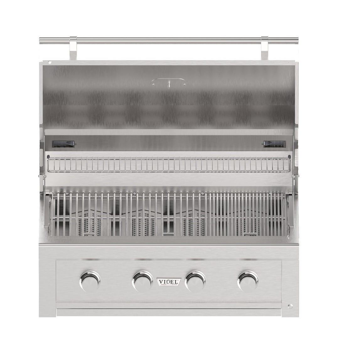 36" Stainless Steel Gran Fuego 4-Burner Built-In Natural Gas Grill by Videl Grills