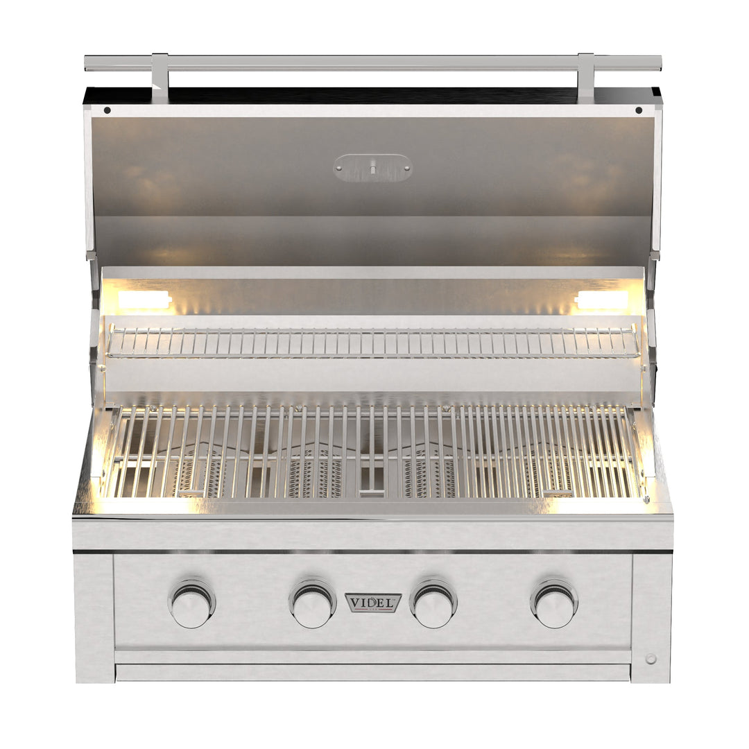 36" Stainless Steel Gran Fuego 4-Burner Built-In Natural Gas Grill by Videl Grills