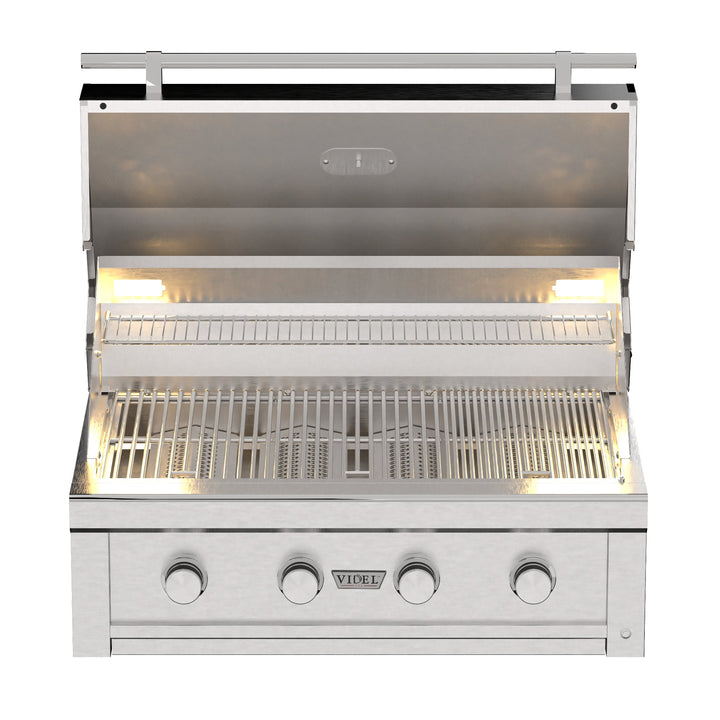 36" Stainless Steel Gran Fuego 4-Burner Built-In Natural Gas Grill by Videl Grills