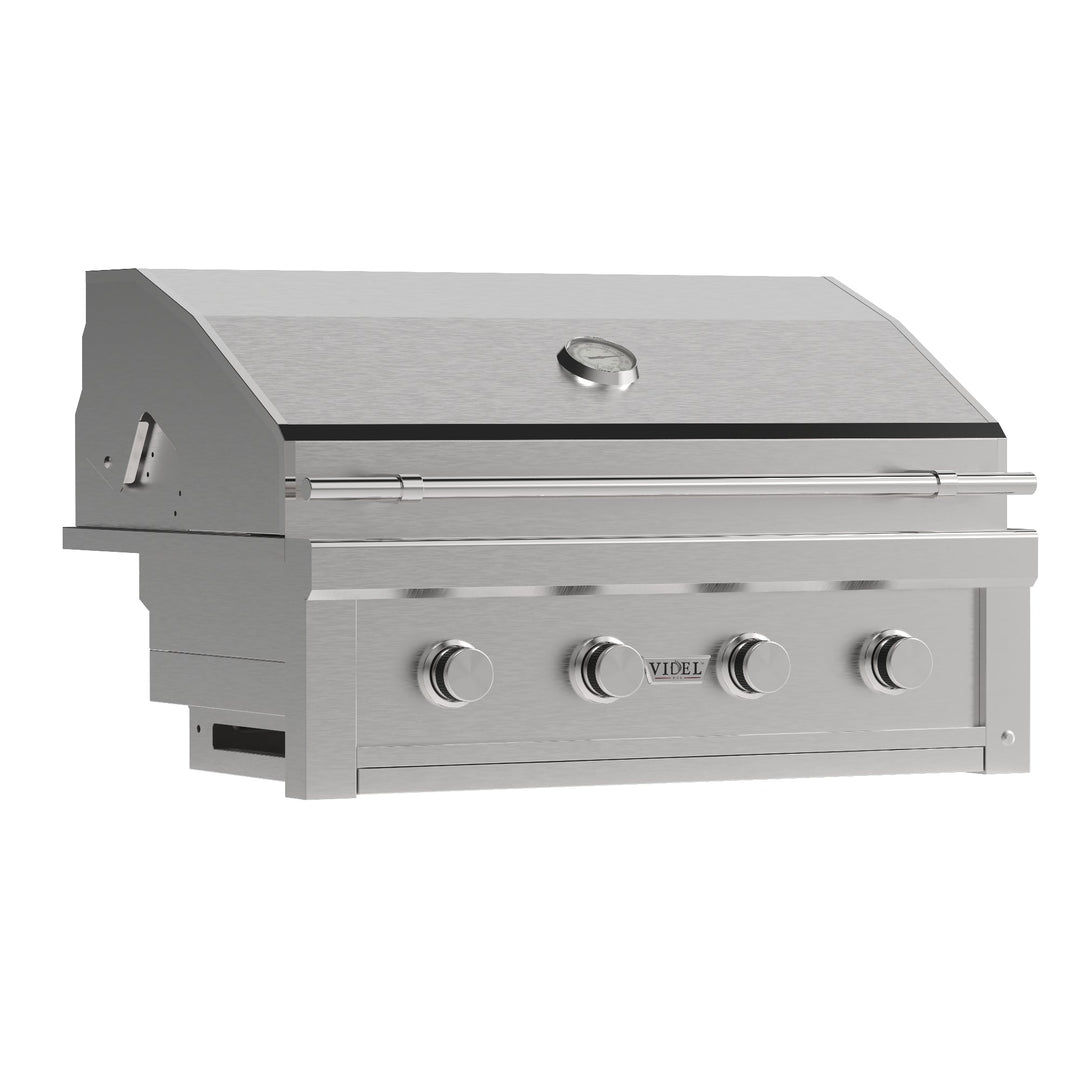 36" Stainless Steel Gran Fuego 4-Burner Built-In Natural Gas Grill by Videl Grills