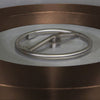 36" Round Gravity Powder Coated Steel Fire Pit - Natural Gas - Match Lit - Bronze Hammertone by Starfire Designs