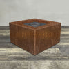 36" Square Gravity Corten Steel Fire Pit - Propane Gas Hardline - 110V CSA Hi/Lo Electronic Ignition System w/Bluetooth & Handheld Remote by Starfire Designs