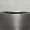36" Round Gravity Powder Coated Steel Fire Pit - Natural Gas - Match Lit - Silver Hammertone by Starfire Designs