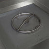 36" Square Gravity Powder Coated Steel Fire Pit - Propane Gas Hardline - Flame Sense with Spark Ignition System - Silver Hammertone by Starfire Designs