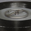 36" Round Gravity Powder Coated Steel Fire Pit - Natural Gas - Match Lit - Silver Vein by Starfire Designs
