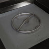 36" Square Gravity Powder Coated Steel Fire Pit - Propane Gas Hardline - Flame Sense with Spark Ignition System - Silver Vein by Starfire Designs