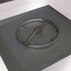 36" Square Gravity Powder Coated Steel Fire Pit - Propane Gas Hardline - Flame Sense with Spark Ignition System - White Hammertone by Starfire Designs