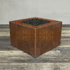 Starfire Designs Metal Gravity 36" Square Corten Steel Gas Fire Pit with Propane Tank Access Door