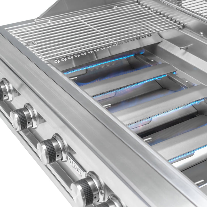 42" Stainless Steel Gran Fuego 5-Burner Built-In Natural Gas Grill by Videl Grills