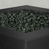 45" Square Gravity Powder Coated Steel Fire Pit - Natural Gas - 110V Electronic Ignition System - Black Hammertone by Starfire Designs