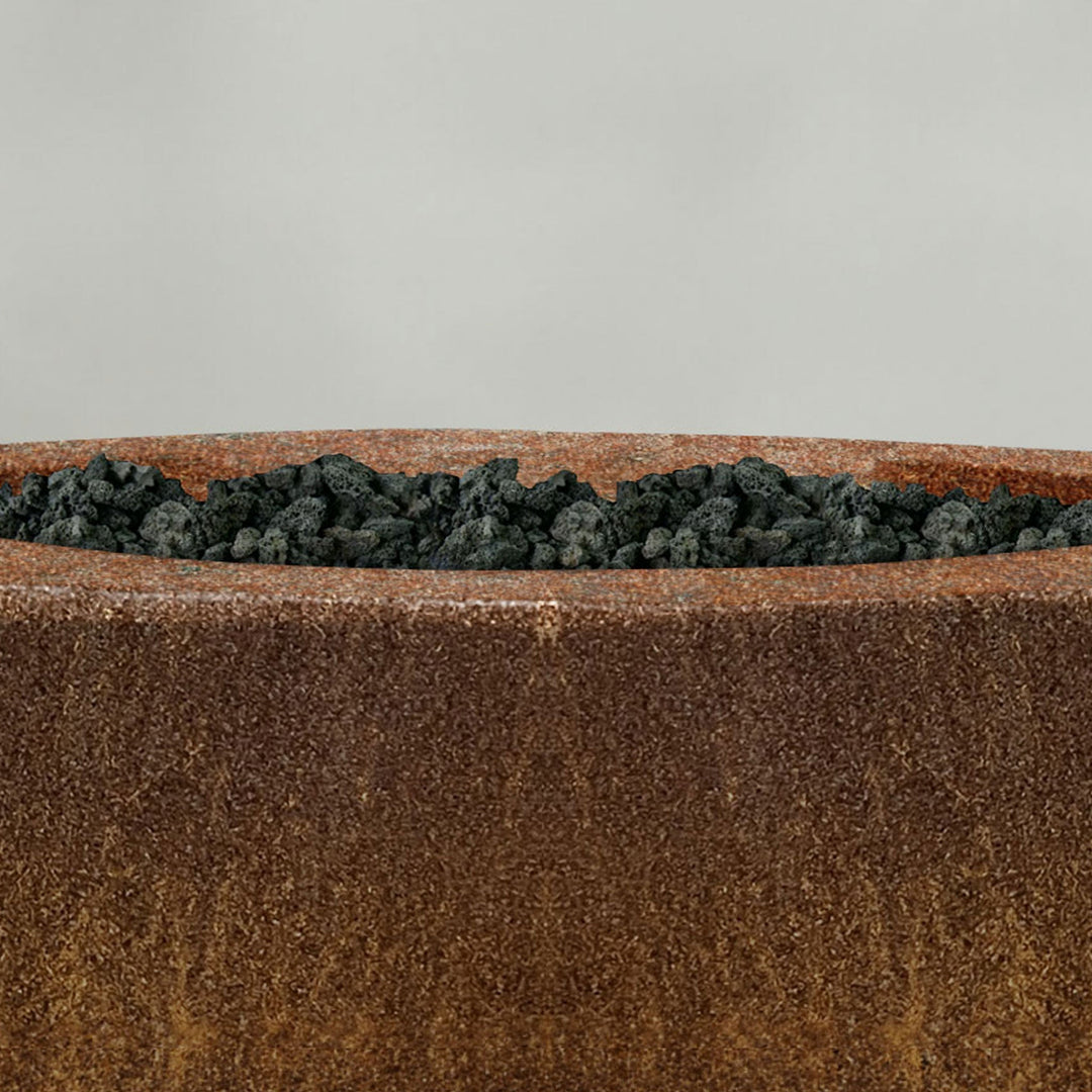 45" Round Gravity Corten Steel Fire Pit by Starfire Designs
