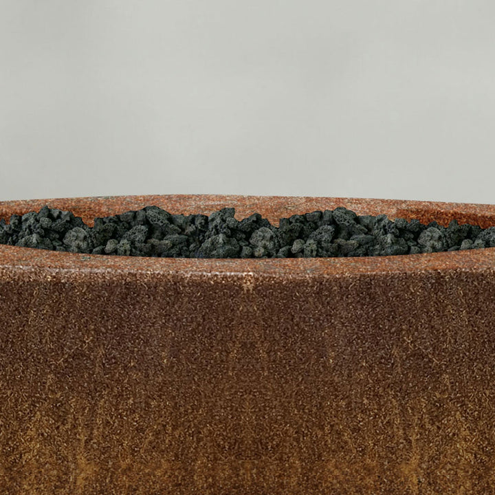45" Round Gravity Corten Steel Fire Pit by Starfire Designs