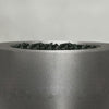 45" Round Gravity Powder Coated Steel Fire Pit - Natural Gas - 110V CSA Hi/Lo Electronic Ignition System w/Bluetooth & Handheld Remote - Silver Hammertone by Starfire Designs