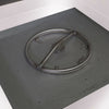 45" Square Gravity Powder Coated Steel Fire Pit - Natural Gas - 110V Electronic Ignition System - White Hammertone by Starfire Designs