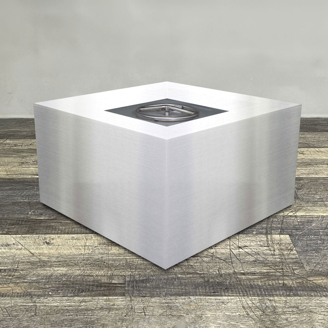 45" Square Gravity Stainless Steel Fire Pit by Starfire Designs
