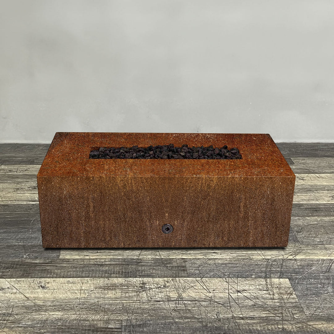 48" x 24" Rectangle Gravity Corten Steel Fire Pit by Starfire Designs