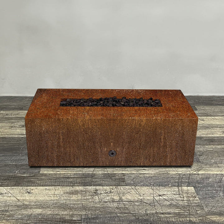 48" x 24" Rectangle Gravity Corten Steel Fire Pit by Starfire Designs