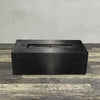 48" x 24" Rectangle Gravity Powder Coated Steel Fire Pit - Propane Gas Hardline - 110V CSA On/Off Electronic Ignition System - Silver Vein by Starfire Designs