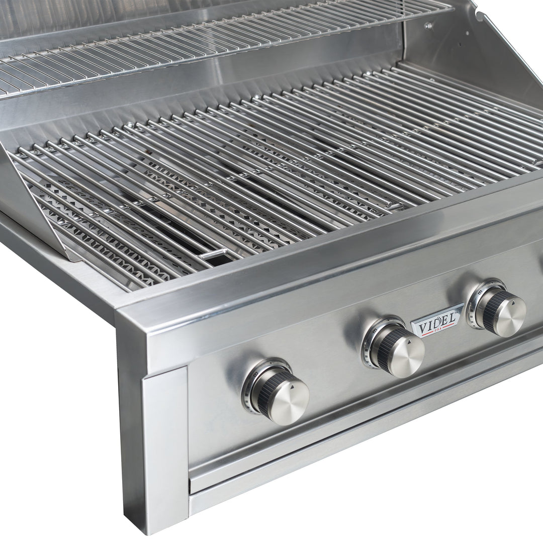 36" Stainless Steel Gran Fuego 4-Burner Built-In Natural Gas Grill by Videl Grills