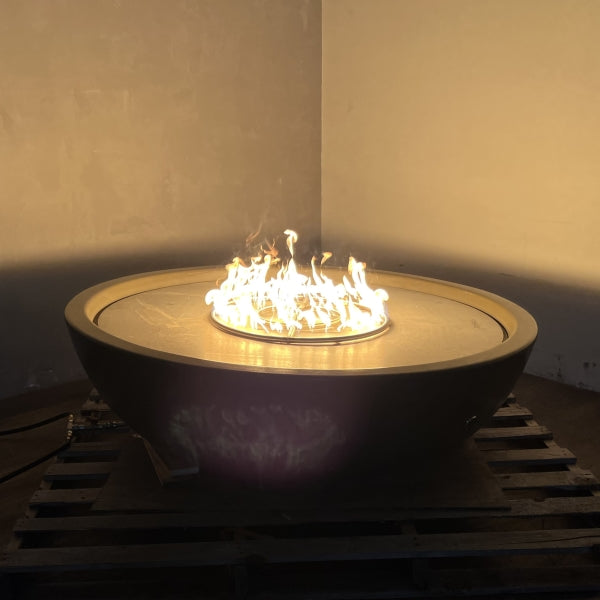 The Outdoor Plus 60" Sedona Concrete Gas Fire Pit (Chestnut) - Clearance